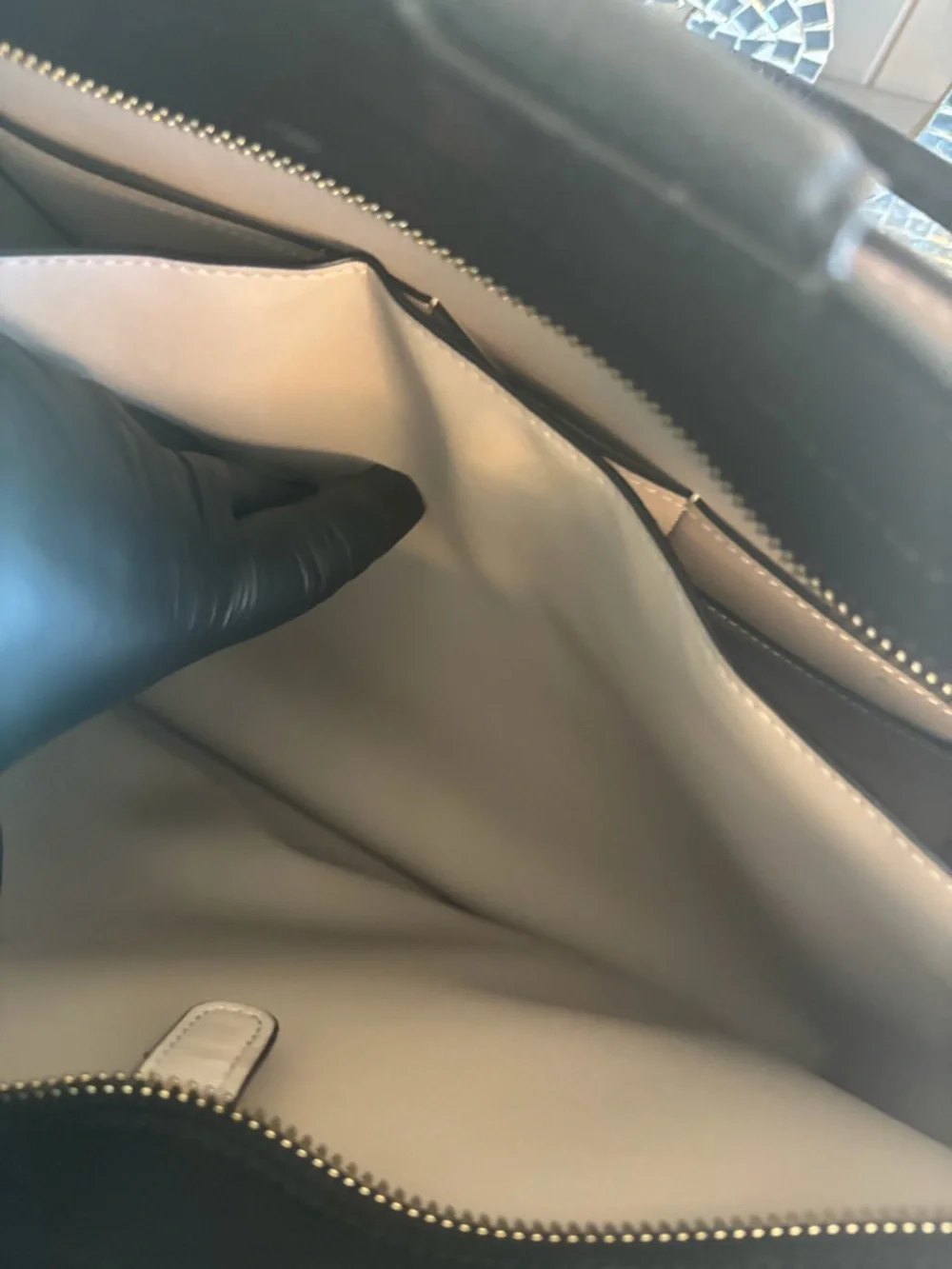 💕Kate Spade Black Leather Tote Bag with‎ Long Straps